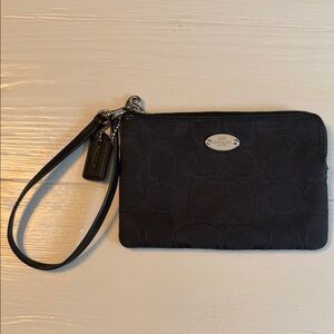 Coach Black Wristlet Clutch